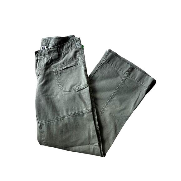 🌻 4/$25 GAP Cargo Style Wide Leg Pants, Y2K, Olive Green, Women's size 6 - Picture 1 of 5